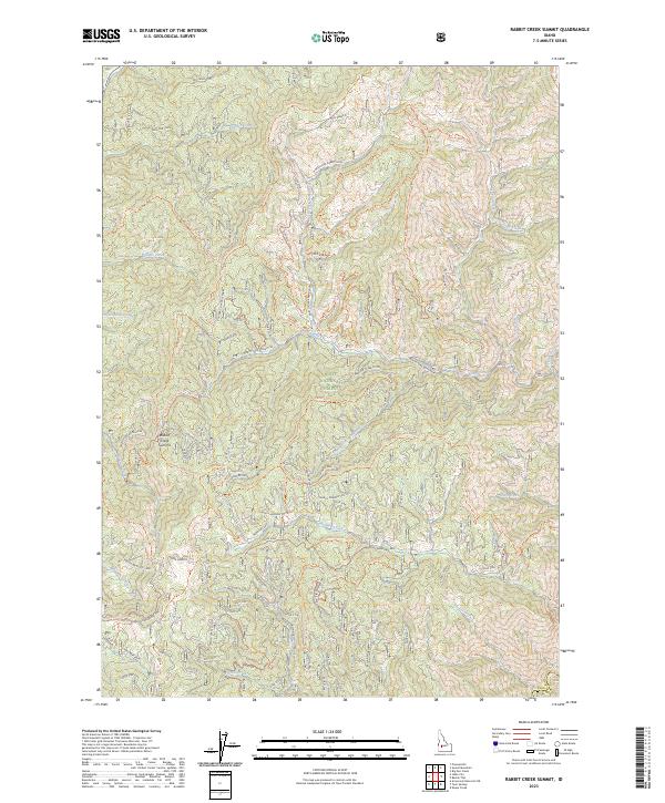 USGS Topographic Map – Rabbit Creek Summit