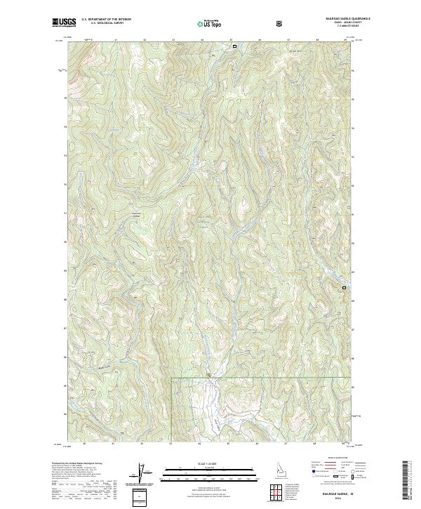 USGS Topographic Map – Railroad Saddle