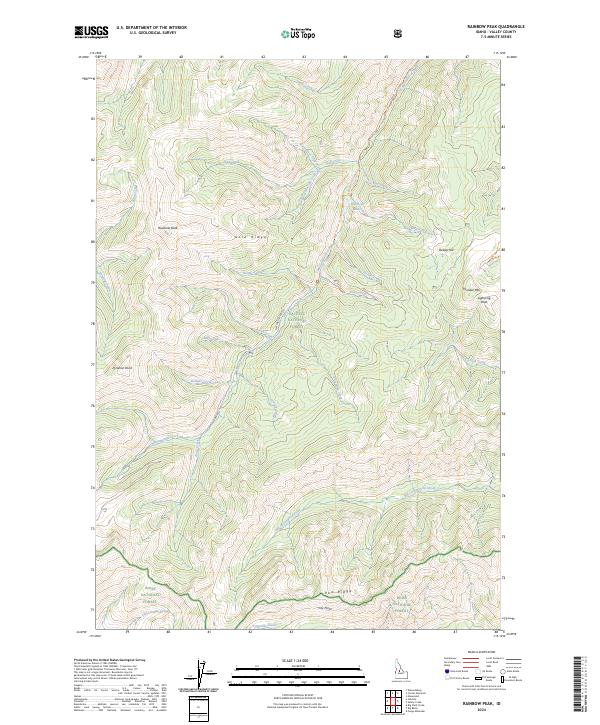 USGS Topographic Map – Rainbow Peak