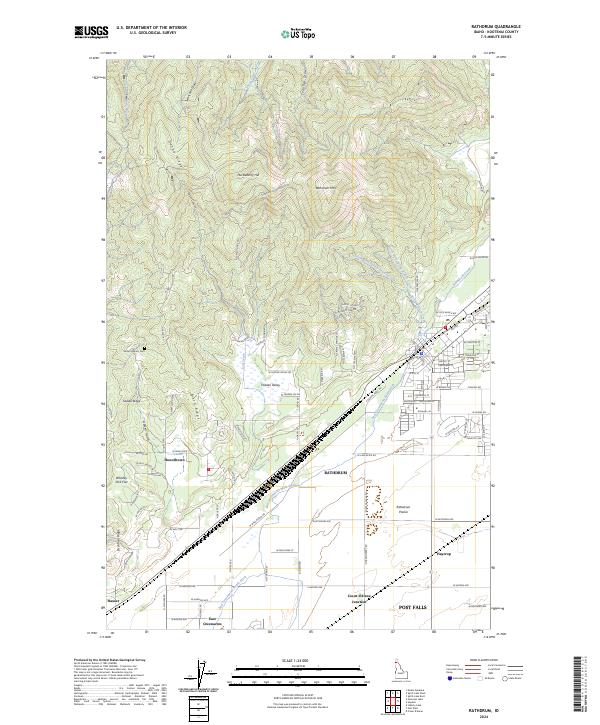 USGS Topographic Map – Rathdrum