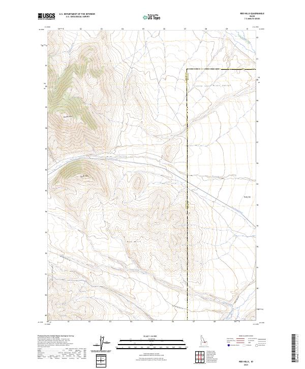 USGS Topographic Map – Red Hills