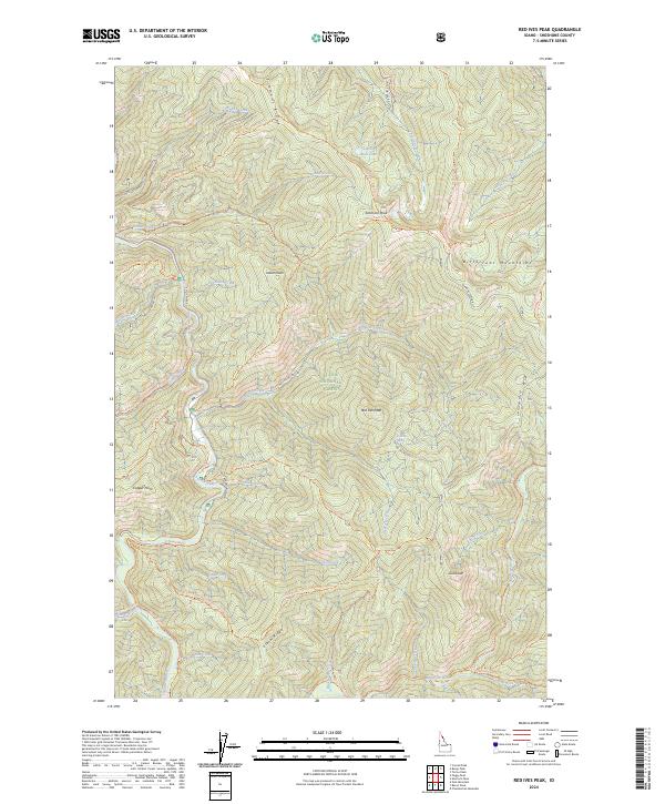 USGS Topographic Map – Red Ives Peak