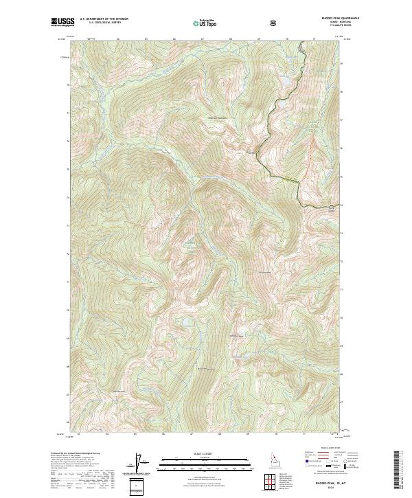 USGS Topographic Map – Rhodes Peak