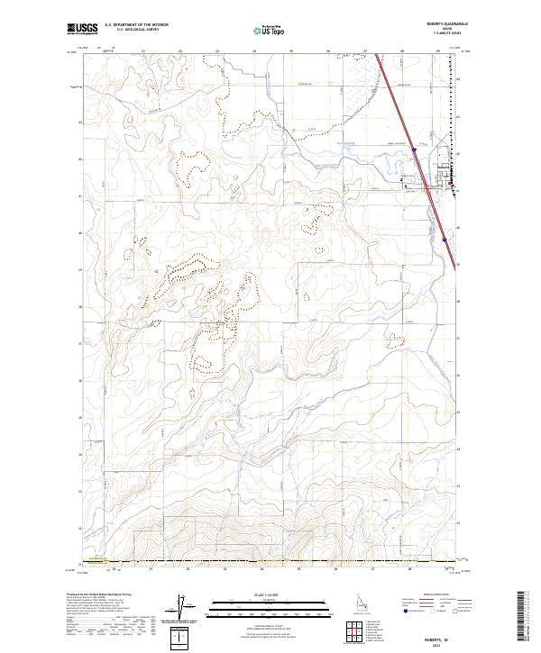 USGS Topographic Map – Roberts
