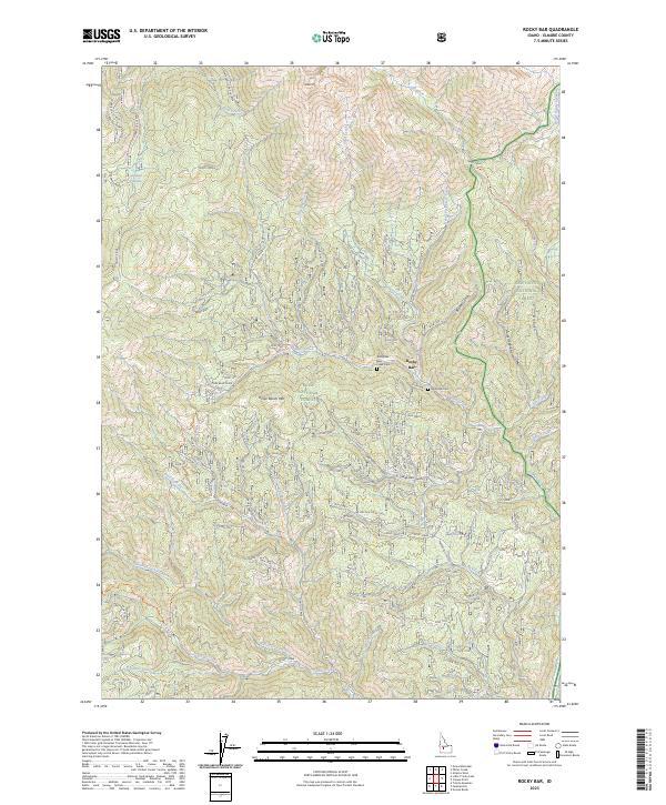 USGS Topographic Map – Rocky Bar