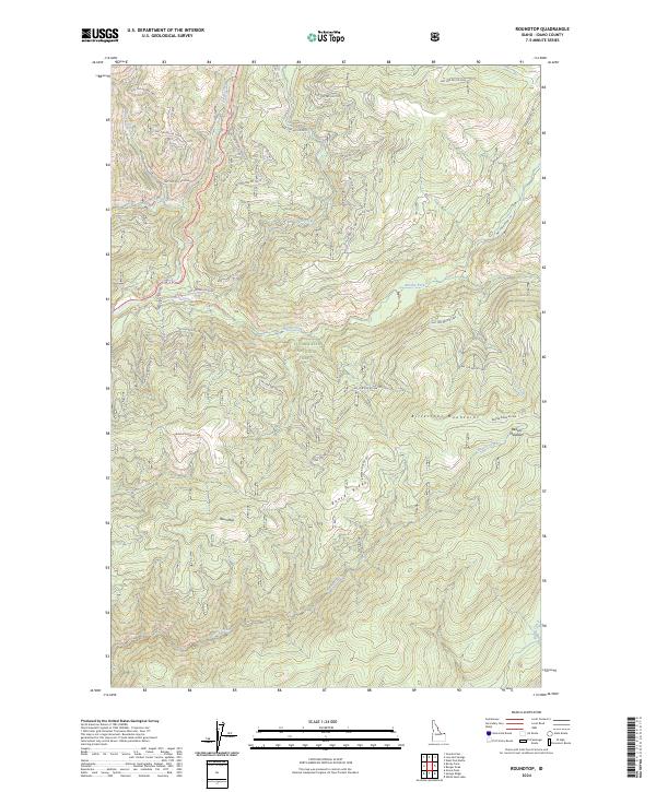 USGS Topographic Map – Roundtop