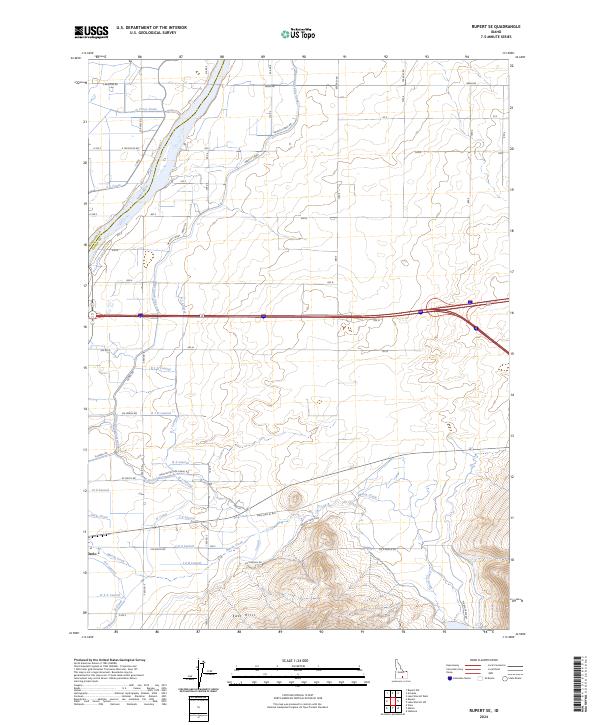 USGS Topographic Map – Rupert SE