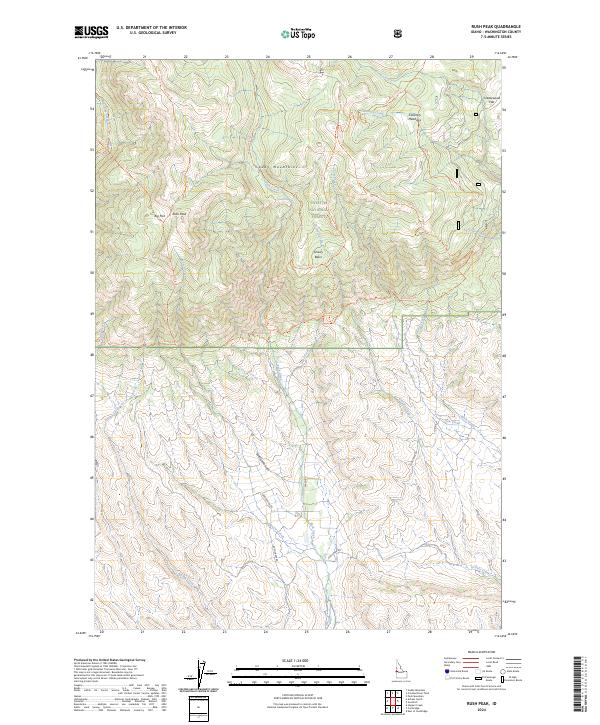 USGS Topographic Map – Rush Peak