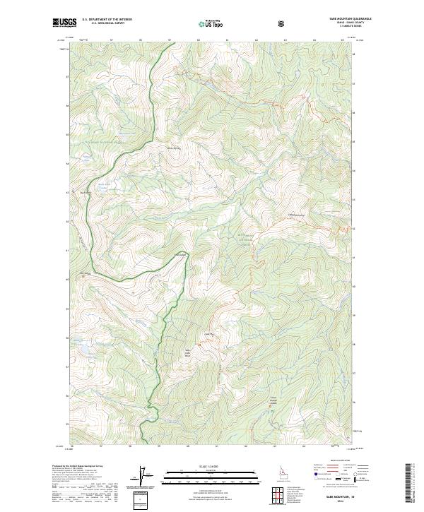 USGS Topographic Map – Sabe Mountain