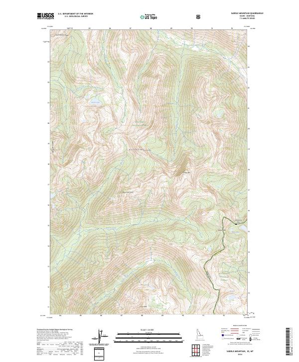 USGS Topographic Map – Saddle Mountain