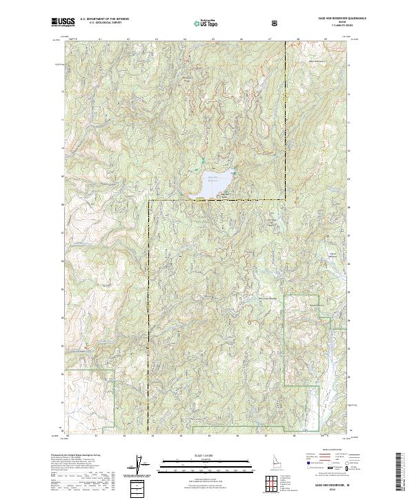 USGS Topographic Map – Sage Hen Reservoir