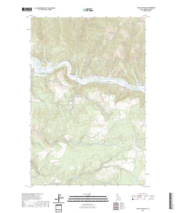 USGS Topographic Map – Saint Joe Baldy