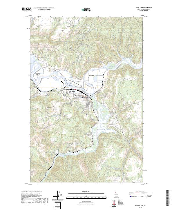 USGS Topographic Map – Saint Maries
