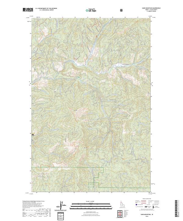 USGS Topographic Map – Sand Mountain