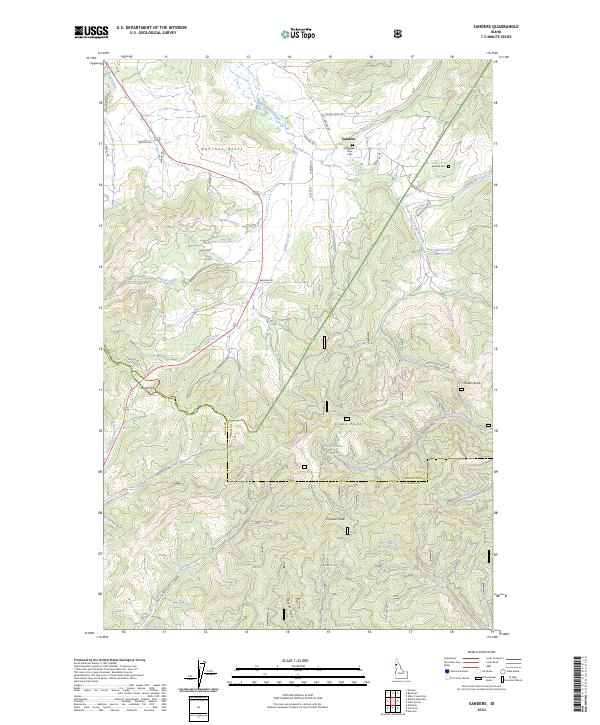 USGS Topographic Map – Sanders