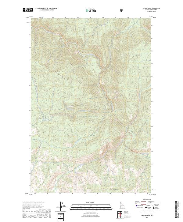 USGS Topographic Map – Savage Ridge
