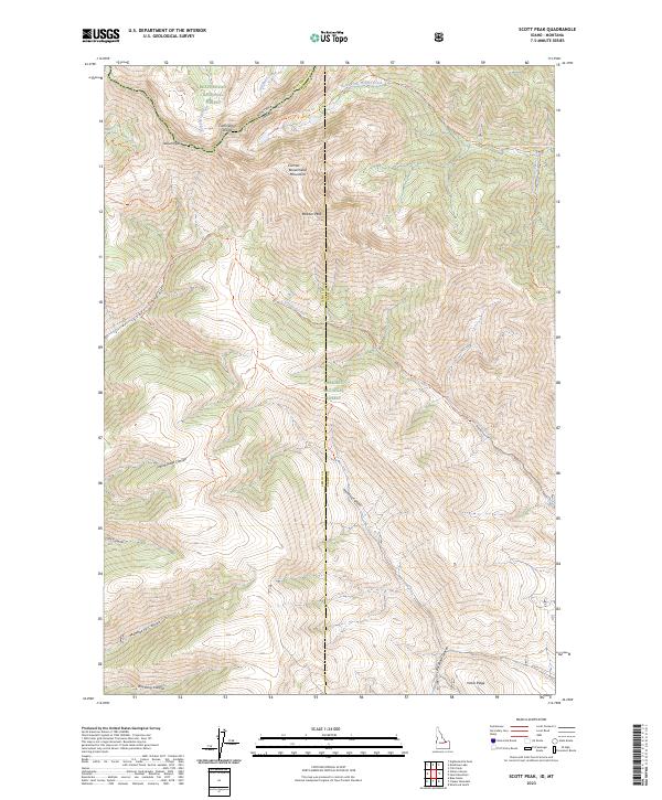 USGS Topographic Map – Scott Peak