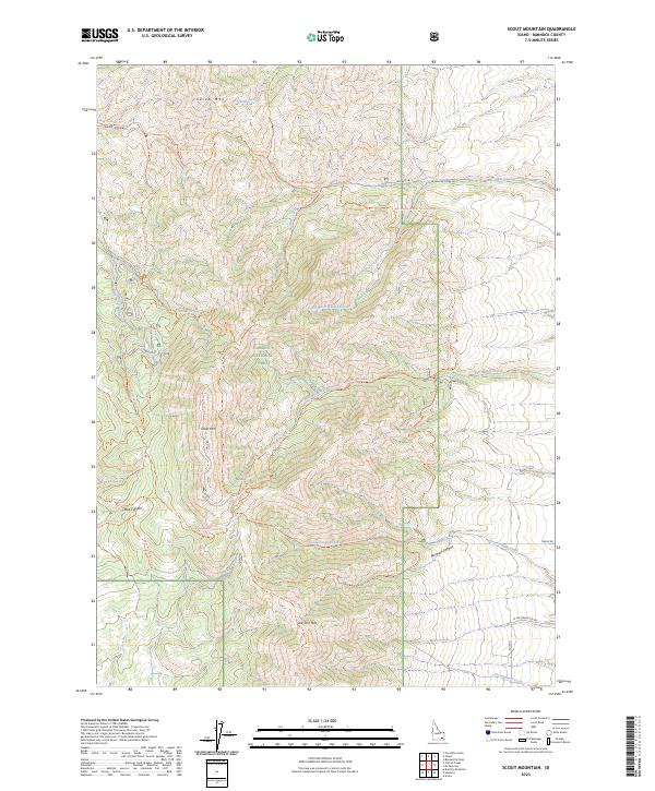 USGS Topographic Map – Scout Mountain