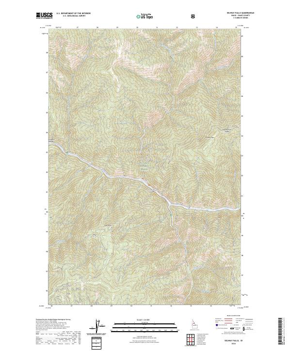 USGS Topographic Map – Selway Falls