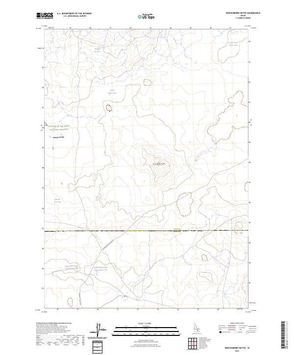 USGS Topographic Map – Serviceberry Butte