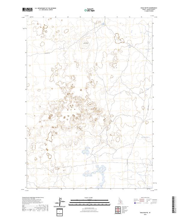 USGS Topographic Map – Shale Butte