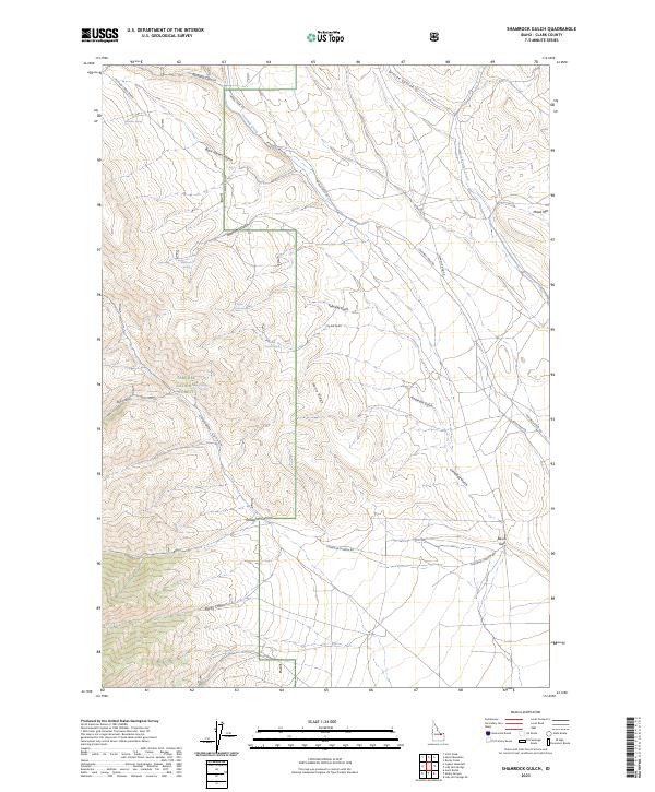 USGS Topographic Map – Shamrock Gulch