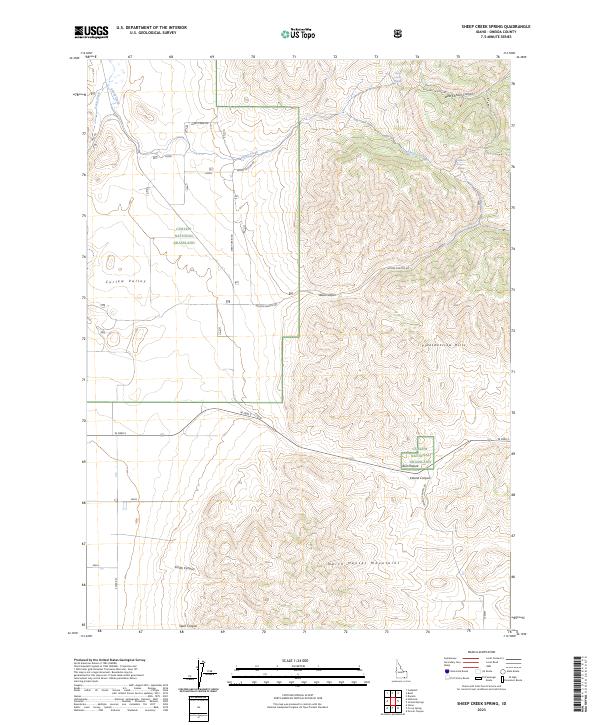 USGS Topographic Map – Sheep Creek Spring