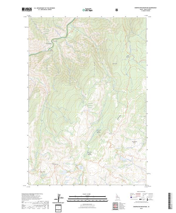 USGS Topographic Map – Sheepeater Mountain