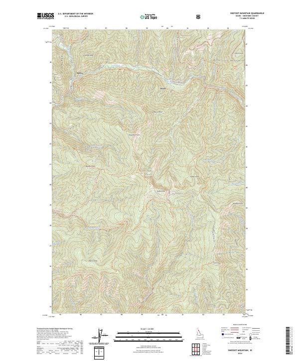 USGS Topographic Map – Shefoot Mountain