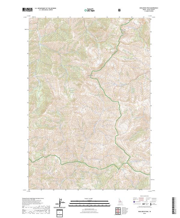 USGS Topographic Map – Shellrock Peak