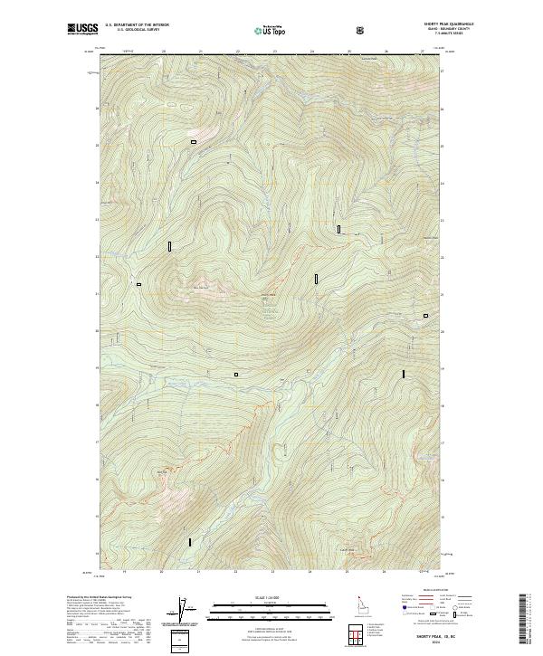 USGS Topographic Map – Shorty Peak