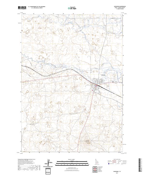 USGS Topographic Map – Shoshone