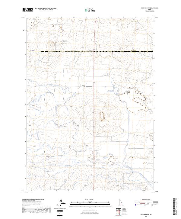 USGS Topographic Map – Shoshone SW