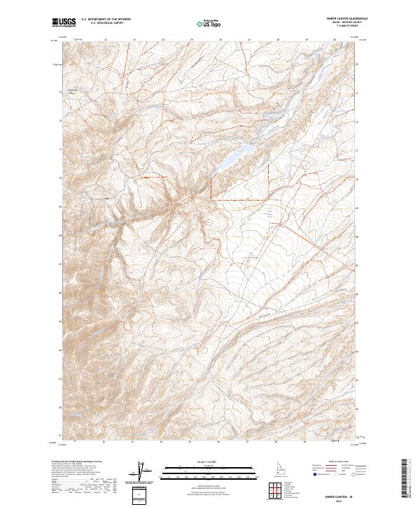 USGS Topographic Map – Sinker Canyon