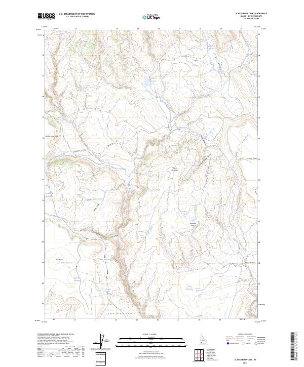 USGS Topographic Map – Slack Mountain