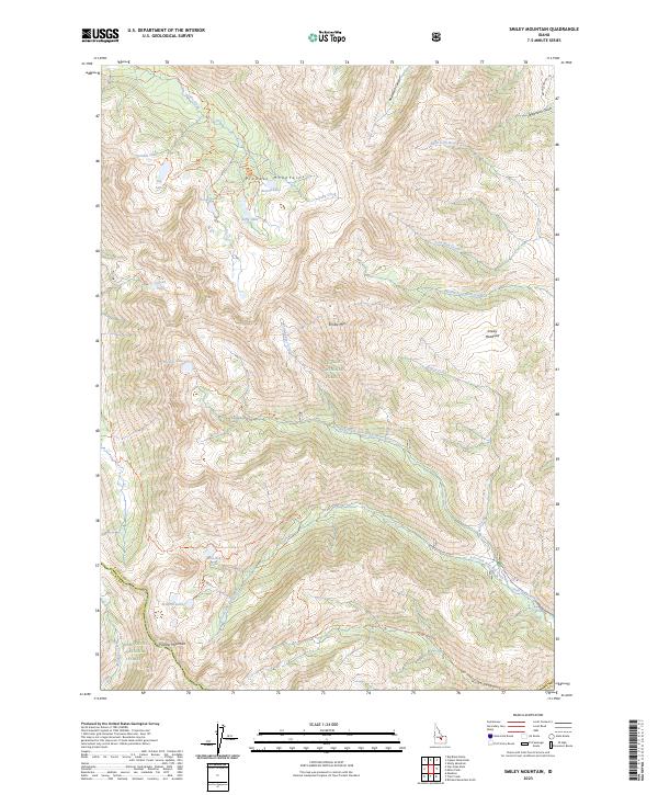 USGS Topographic Map – Smiley Mountain