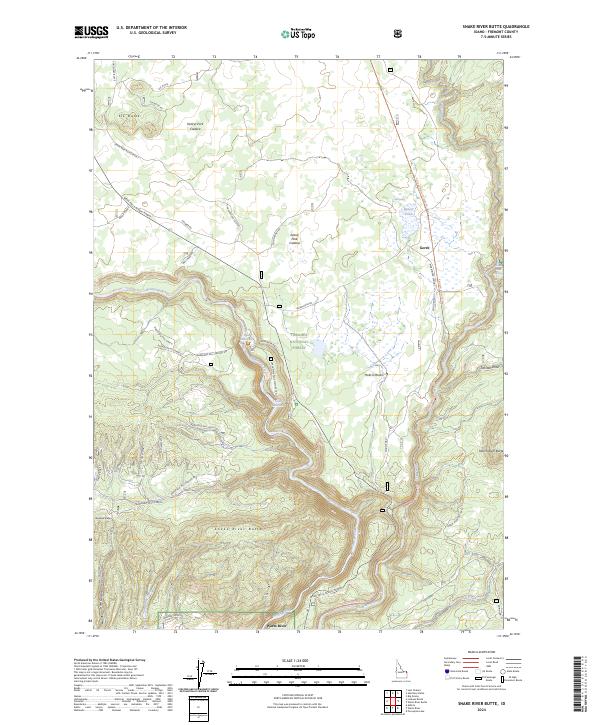 USGS Topographic Map – Snake River Butte
