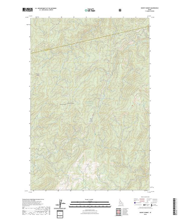 USGS Topographic Map – Snowy Summit