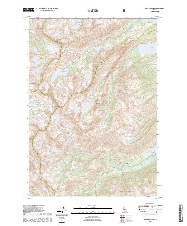 USGS Topographic Map – Snowyside Peak
