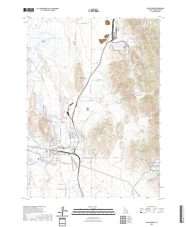 USGS Topographic Map – Soda Springs