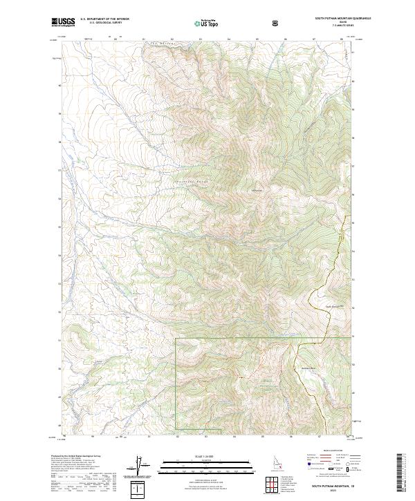 USGS Topographic Map – South Putnam Mountain