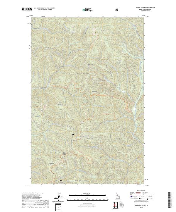 USGS Topographic Map – Spades Mountain