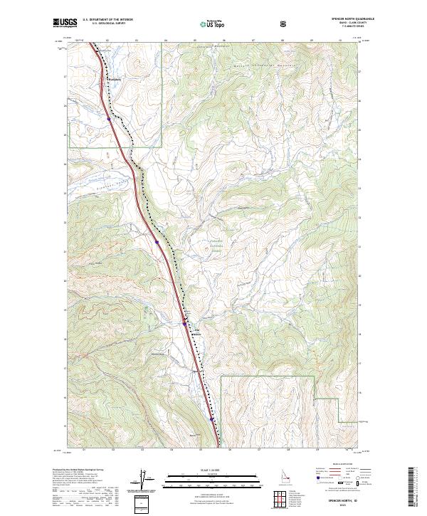 USGS Topographic Map – Spencer North