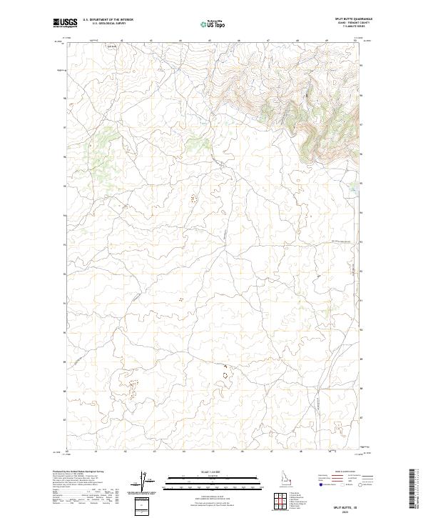 USGS Topographic Map – Split Butte