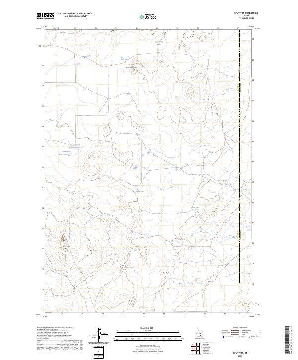 USGS Topographic Map – Split Top