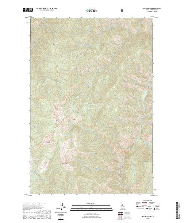 USGS Topographic Map – Spot Mountain