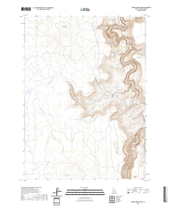 USGS Topographic Map – Spring Creek Basin