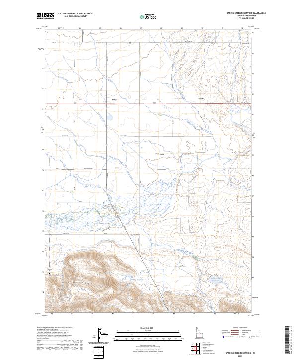 USGS Topographic Map – Spring Creek Reservoir
