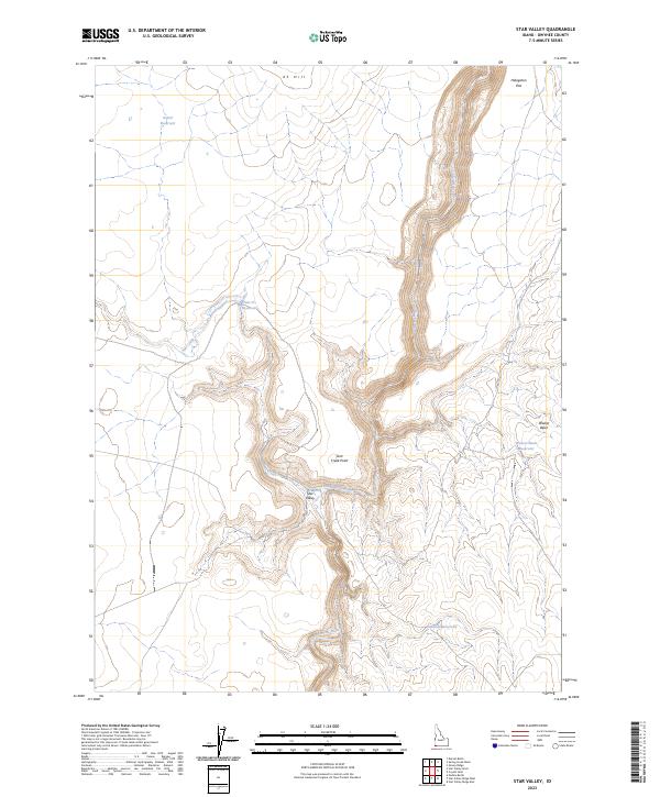 USGS Topographic Map – Star Valley