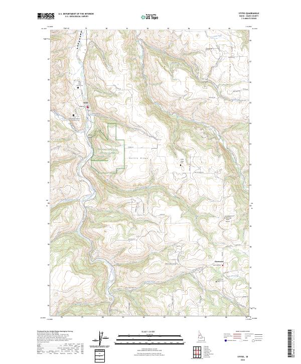 USGS Topographic Map – Stites